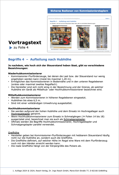 Zusatzqualifizierung Kommissionierstapler